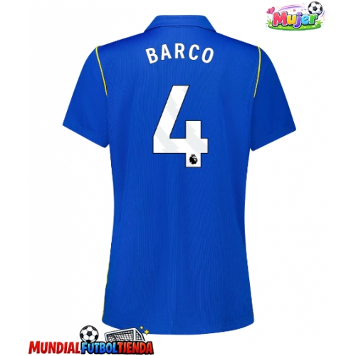 Camiseta Chelsea Valentin Barco #4 Primera Equipación Replica 2026-27 para mujer mangas cortas